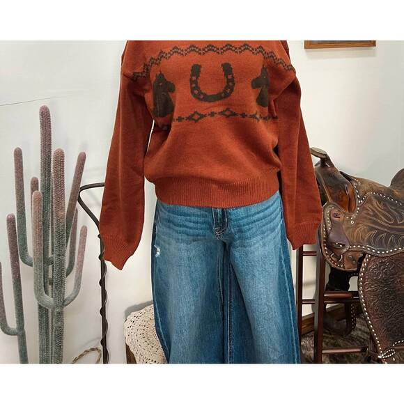 ROCK & ROLL DENIM Sweaters - NEW ROCK & ROLL DENIM women's the clancey sweater in red